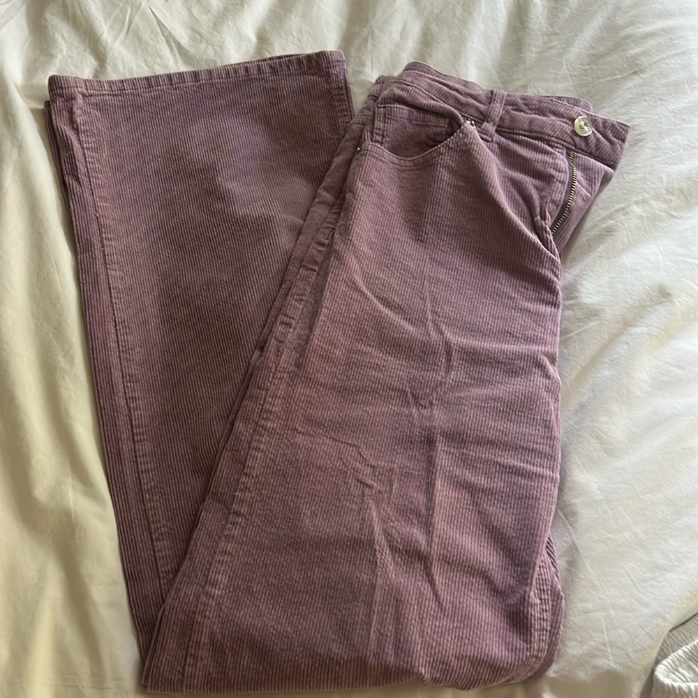 Purple h and m corduroy pants